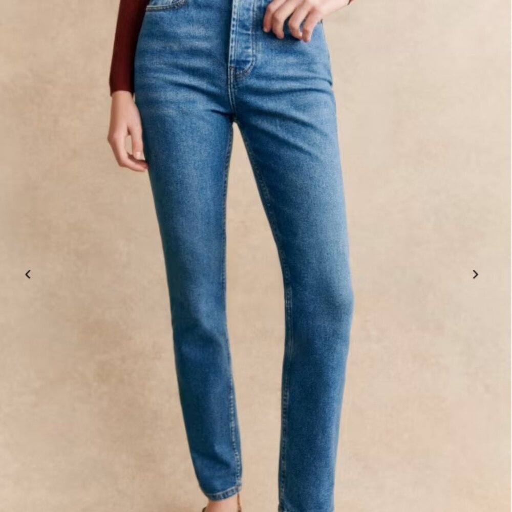 Sezane Brut sexy Denim Blue Tall size 28, 100% coton
